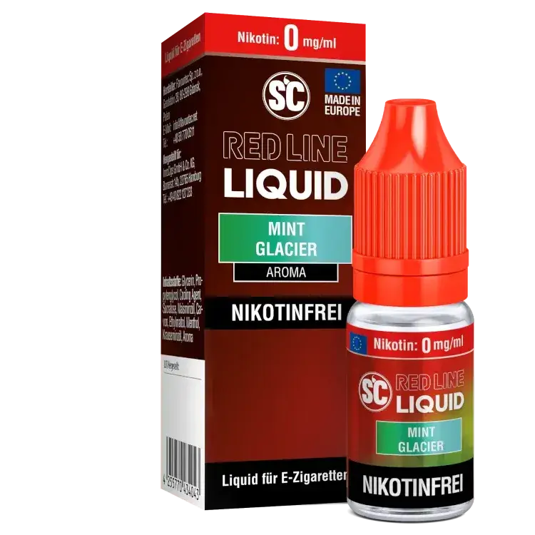 SC Red Line Mint Glacier Nikotinsalz Liquid, nikotinfrei, intensive Aromen für E-Zigaretten.